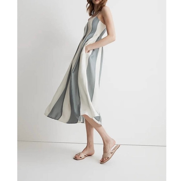 NWT Madewell Tay Pleated Midi Sundress Dress - Picture 2 of 14